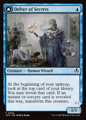 Delver of Secrets // Insectile Aberration - Foil<br /><span class="collector-number">Collector No. 60</span>