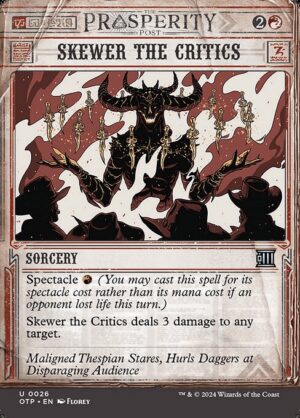 Skewer the Critics<br /><span class="collector-number">Collector No. 26</span>