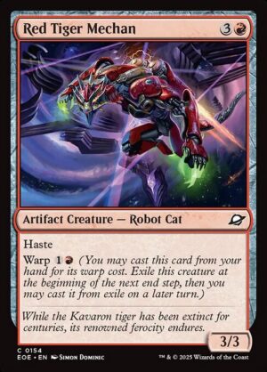 Red Tiger Mechan - Foil<br /><span class="collector-number">Collector No. 154</span>