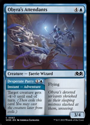 Obyra's Attendants // Desperate Parry<br /><span class="collector-number">Collector No. 63</span>