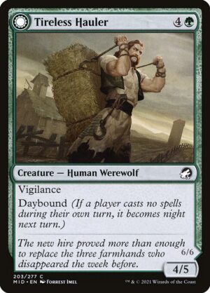 Tireless Hauler // Dire-Strain Brawler<br /><span class="collector-number">Collector No. 203</span>